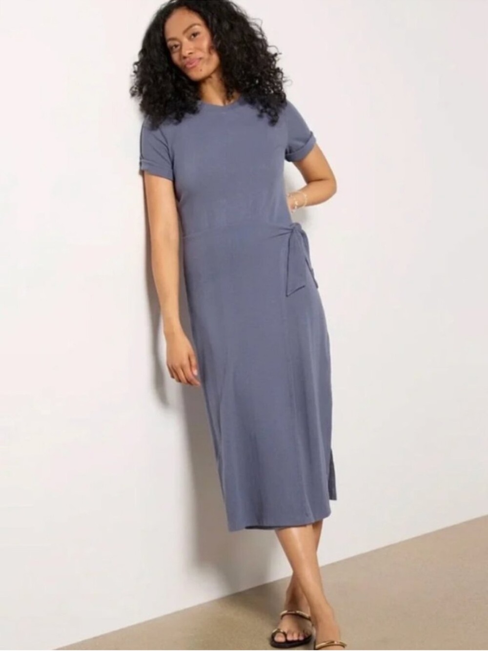 EVEREVE Dusty Blue Midi Dress